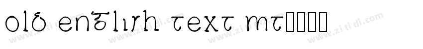 old english text mt字体转换